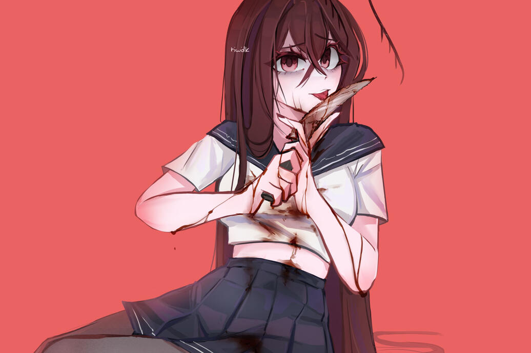 sketch | piriveni with a knife